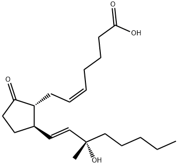 (5Z,13E,15S)-15-Hydroxy-15-methyl-9-oxoprosta-5,13-dien-1-oic acid Structure