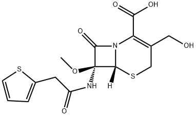 (6R-cis)-3-(hydroxymethyl)-7-methoxy-8-oxo-7-(2-thienylacetamido)-5-thia-1-azabicyclo[4.2.0]oct-2-ene-2-carboxylic acid