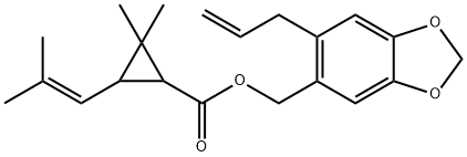 (6-prop-2-enylbenzo[1,3]dioxol-5-yl)methyl 2,2-dimethyl-3-(2-methylpro p-1-enyl)cyclopropane-1-carboxylate Structure