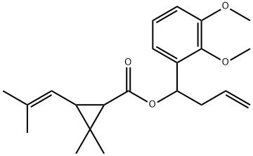 1-(2,3-dimethoxyphenyl)but-3-enyl 2,2-dimethyl-3-(2-methylprop-1-enyl) cyclopropane-1-carboxylate Structure