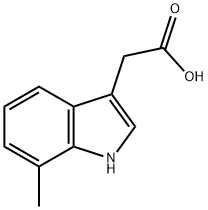 7-甲基吲哚-3-乙酸 结构式