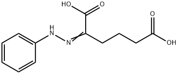 (2E)-2-(phenylhydrazinylidene)hexanedioic acid Structure