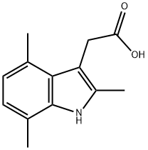 (2,4,7-三甲基-1H-吲哚-3-基)乙酸, 5435-43-8, 结构式