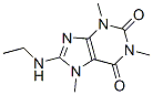 8-ethylamino-1,3,7-trimethyl-purine-2,6-dione,5436-10-2,结构式