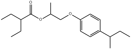 1-(4-butan-2-ylphenoxy)propan-2-yl 2-ethylbutanoate 化学構造式