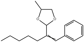 2-[1-(亚苄基)己基]-4-甲基-1,3-二氧戊环, 5436-77-1, 结构式