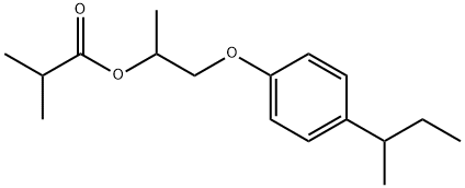 1-(4-butan-2-ylphenoxy)propan-2-yl 2-methylpropanoate 化学構造式