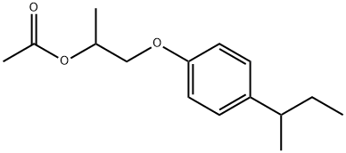1-(4-butan-2-ylphenoxy)propan-2-yl acetate,5436-95-3,结构式