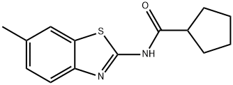Cyclopentanecarboxamide, N-(6-methyl-2-benzothiazolyl)- (9CI) Struktur