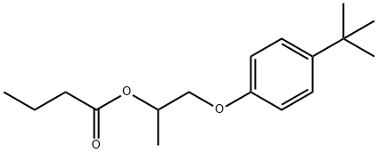 1-(4-tert-butylphenoxy)propan-2-yl butanoate,5437-03-6,结构式