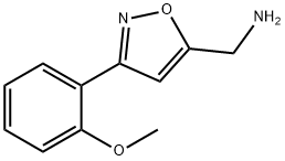 1-[3-(2-メトキシフェニル)-5-イソオキサゾリル]メタンアミン 化学構造式