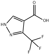 3-(トリフルオロメチル)-1H-ピラゾール-4-カルボン酸 化学構造式