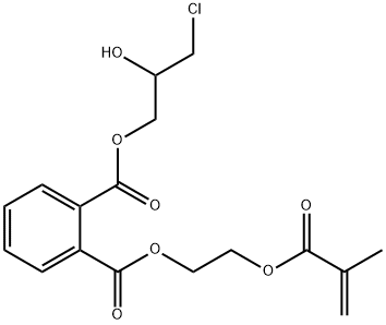 フタル酸1-(3-クロロ-2-ヒドロキシプロピル)2-[2-(メタクリロイルオキシ)エチル] 化学構造式