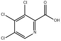 3,4,5-トリクロロピリジン-2-カルボン酸 化学構造式