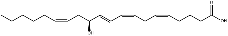 (5Z,8Z,10E,12S,14Z)-12-ヒドロキシイコサ-5,8,10,14-テトラエン酸 化学構造式