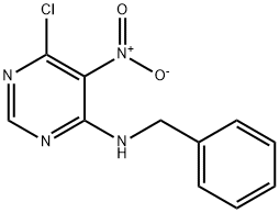 N-benzyl-6-chloro-5-nitro-4-pyrimidinamine 化学構造式