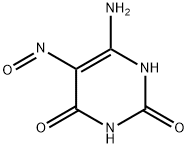 4-アミノ-2,6-ジヒドロキシ-5-ニトロソピリミジン 化学構造式
