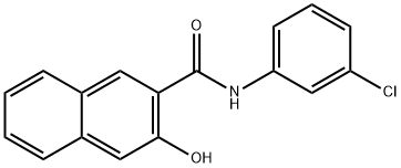 N-(3-クロロフェニル)-3-ヒドロキシ-2-ナフタレンカルボアミド 化学構造式