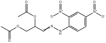 2,3-di-O-acetylglyceroaldehyde-2,4-dinitrophenylhydrazone Struktur
