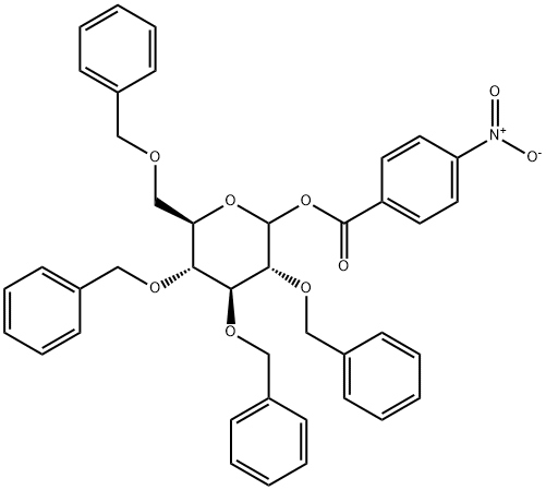 2,3,4,6-四苄基-D-吡喃葡萄糖酸-1-对硝基苯甲酸酯,54423-54-0,结构式