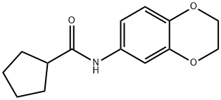 Cyclopentanecarboxamide, N-(2,3-dihydro-1,4-benzodioxin-6-yl)- (9CI) 化学構造式