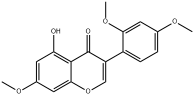 3-(2,4-Dimethoxyphenyl)-5-hydroxy-7-methoxy-4H-1-benzopyran-4-one 结构式