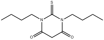 1,3-ジブチルジヒドロ-2-チオキソ-4,6(1H,5H)-ピリミジンジオン 化学構造式