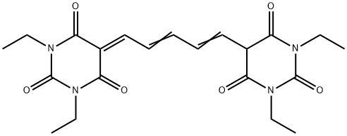 5-[5-(1,3-diethyl-1,2,3,4-tetrahydro-6-hydroxy-2,4-dioxo-5-pyrimidinyl)penta-2,4-dienylidene]-1,3-diethylbarbituric acid 结构式