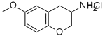 3-アミノ-6-メトキシクロマン塩酸塩 化学構造式