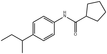 CYCLOPENTANECARBOXAMIDE, N-[4-(1-METHYLPROPYL)PHENYL]- (9CI), 544463-05-0, 结构式