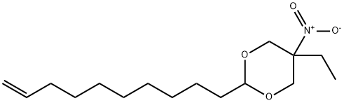 2-dec-9-enyl-5-ethyl-5-nitro-1,3-dioxane 结构式