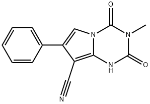 1,2,3,4-Tetrahydro-3-methyl-2,4-dioxo-7-phenylpyrrolo[1,2-a]-1,3,5-triazine-8-carbonitrile,54450-42-9,结构式