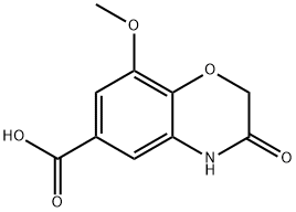 3-氧代-8-甲氧基-4H-1,4-苯并恶嗪-6-羧酸,5446-56-0,结构式