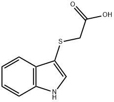 [(1H-インドール-3-イル)チオ]酢酸 化学構造式