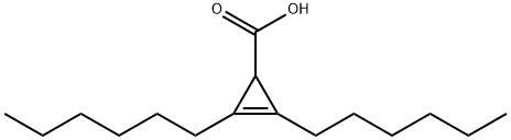 2,3-Dihexyl-2-cyclopropene-1-carboxylic acid Structure