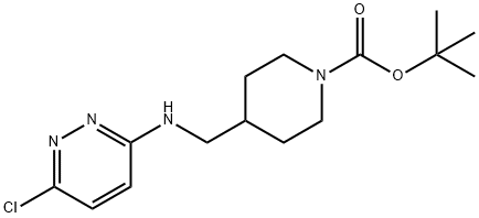 4-[[(6-氯-3-哒嗪基)氨基]甲基]-1-哌啶羧酸叔丁酯 结构式