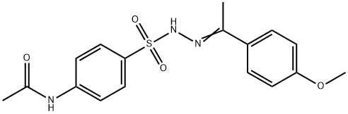 N-[4-[[1-(4-methoxyphenyl)ethylideneamino]sulfamoyl]phenyl]acetamide,5448-98-6,结构式