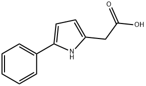 5-フェニル-1H-ピロール-2-酢酸 化学構造式