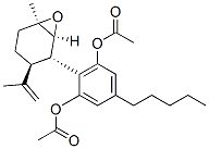 1,3-Benzenediol, 2-(6-methyl-3-(1-methylethenyl)-7-oxabicyclo(4.1.0)he pt-2-yl)-5-pentyl-, diacetate, (1R-(1alpha,2alpha,3beta,6alpha))- 结构式
