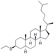 3β-エチルチオ-5α-コレスタン 化学構造式