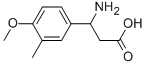 3-氨基-3-(4-甲氧基-3-甲基苯基)丙酸 结构式