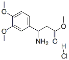 METHYL 3-AMINO-3-(3,4-DIMETHOXYPHENYL)PROPANOATE HYDROCHLORIDE 化学構造式