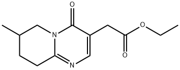 7-Methyl-4-oxo-6,7,8,9-tetrahydro-4H-pyrido[1,2-a]pyrimidine-3-acetic acid ethyl ester,54504-54-0,结构式
