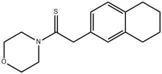 1-morpholin-4-yl-2-tetralin-2-yl-ethanethione 化学構造式