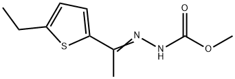 Hydrazinecarboxylic acid, [1-(5-ethyl-2-thienyl)ethylidene]-, methyl ester (9CI) Structure