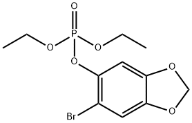 6-bromo-5-diethoxyphosphoryloxy-benzo[1,3]dioxole,5454-27-3,结构式