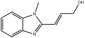 (2E)-3-(1-甲基-1H-苯并咪唑-2-基)-2-丙烯-1-醇 结构式