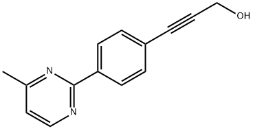 2-Propyn-1-ol, 3-(4-methyl-2-pyrimidinyl)- (9CI) Structure