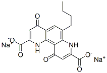 6-Butyl-1,4,7,10-tetrahydro-4,10-dioxo-1,7-phenanthroline-2,8-dicarboxylic acid disodium salt 结构式