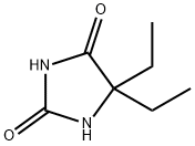 5,5-ジエチル-2,4-イミダゾリジンジオン 化学構造式
